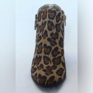 Cheetah print booties
